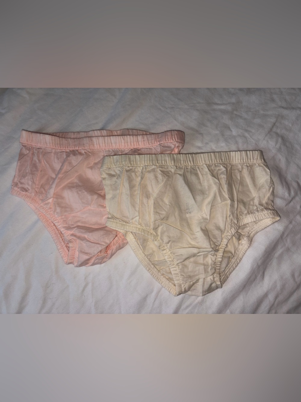 Girls' Cotton Elastic Waist Briefs - Pink & Cream